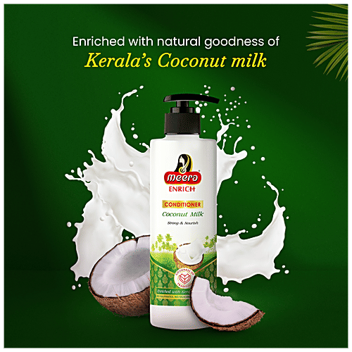Meera Enrich Conditioner - With Kerala's Coconut Milk, For Strong & Nourish Hair, Paraben & Sulphate Free, 250 ml  
