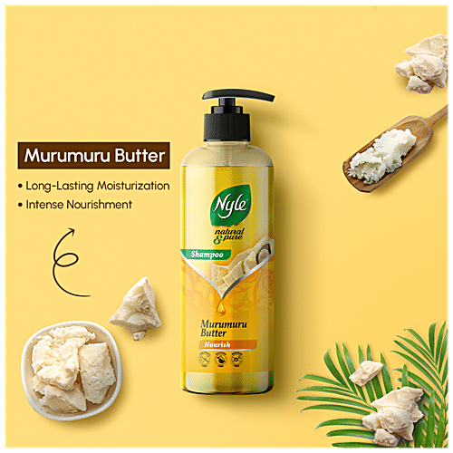 Nyle Natural & Pure Shampoo - With Murumuru Butter, For Nourished Hair, No Paraben/Sulphates, 300 ml  