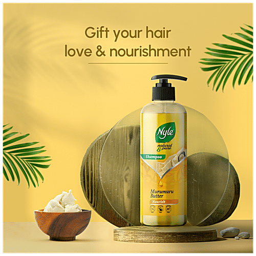 Nyle Natural & Pure Shampoo - With Murumuru Butter, For Nourished Hair, No Paraben/Sulphates, 300 ml  