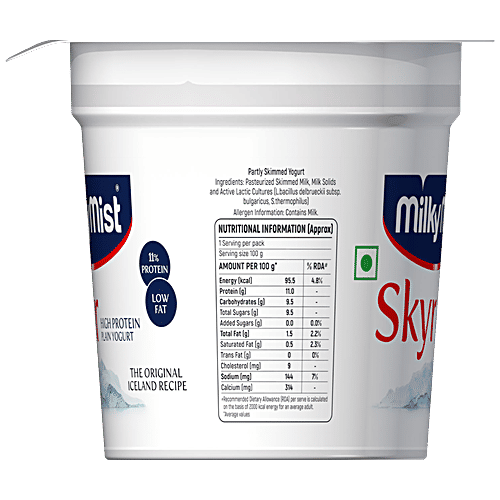 Buy Milky Mist Skyr Plain Yogurt High In Protein, Low Fat Online at