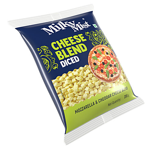 Milky Mist Cheese Blend Diced - Mozzarella & Cheddar Cheese, 200 g