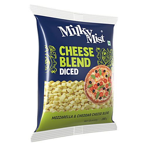 Milky Mist Cheese Blend Diced - Mozzarella & Cheddar Cheese, 200 g
