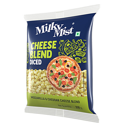 Milky Mist Cheese Blend Diced - Mozzarella & Cheddar Cheese, 200 g