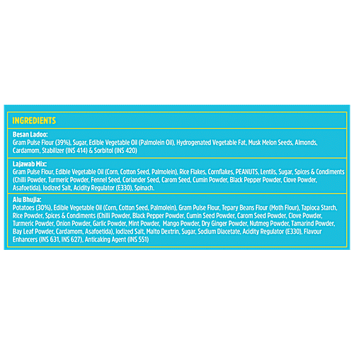 Aakash Utsav Gift Pack - Besan Ladoo, Lajawab Mix & Alu Bhujia, 700 g  