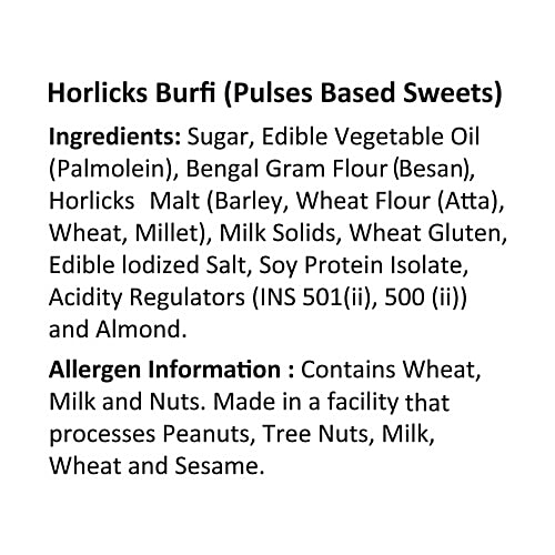 LAL Horlicks Barfi - Enriched With Calcium, Iron & Milk 200 g