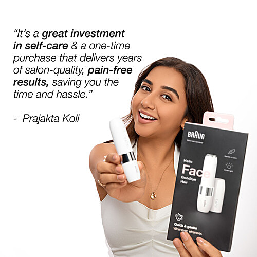 Braun Face Mini Hair Remover - Electric, FS1000, With Smartlight, White, For Women, 1 pc