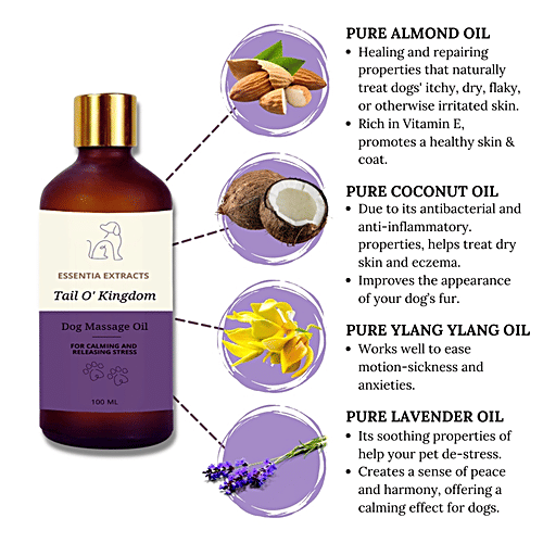 Buy ESSENTIA EXTRACTS Tail O' Kingdom Dog Massage Oil For Calming