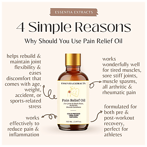 Buy ESSENTIA EXTRACTS Ayurvedic Pain Relief Oil For Joint & Back Pain