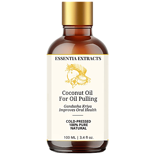 Essentia Extracts Coconut Oil For Oil Pulling - Improves Oral Health & Prevents Diseases, 100 ml