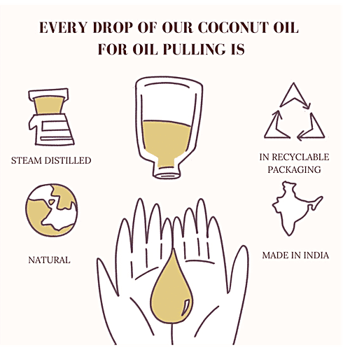 Essentia Extracts Coconut Oil For Oil Pulling - Improves Oral Health & Prevents Diseases, 100 ml