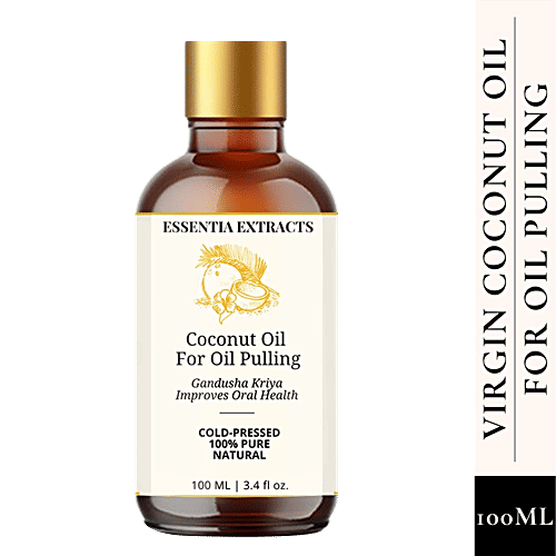 Essentia Extracts Coconut Oil For Oil Pulling - Improves Oral Health & Prevents Diseases, 100 ml