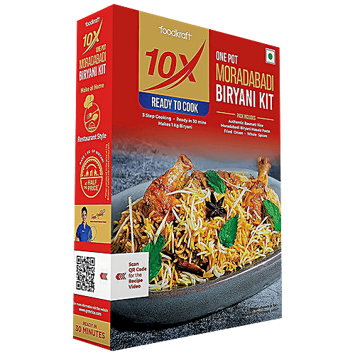 10X Moradabadi Biryani Kit - Ready To Cook, 340 g Box