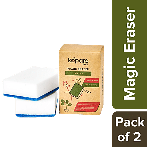 Koparo Clean Magic Eraser - Anti-Bacterial, For Stubborn Stains, Scratch Resistant, 2 pcs