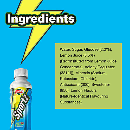 Limca  Sportz Soft Drink - Lemon Flavour, With Glucose Electrolytes, Faster Rehydration, 250 ml PET Bottle 