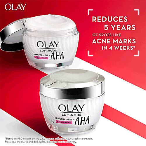Buy Olay Luminous Niacinamide + AHA Moisturiser Acne mark, Spot