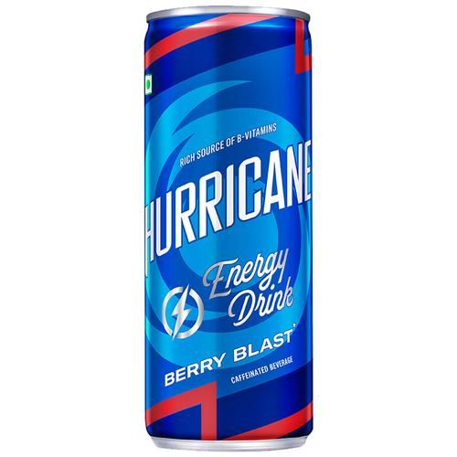 Hurricane Energy Drink - Caffeinated Beverage,  Rich In Vitamin B, Berry Blast, 250 ml  