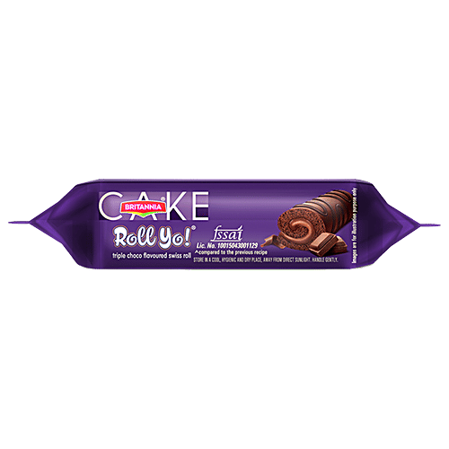 Britannia Cake Roll Yo! Triple Choco Swiss Roll - More Chocolatey, 24 g  