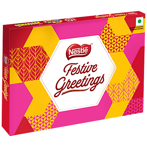 Nestle Festive Greetings Chocolate Gift Pack - KitKat, Milkybar & Munch, For Diwali, 123.4 g Box 