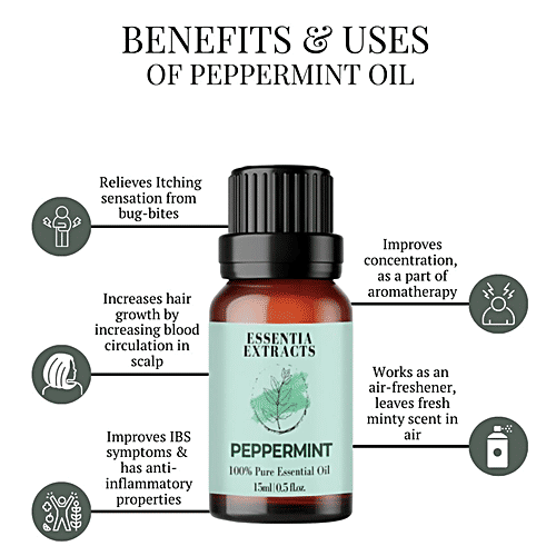 Buy ESSENTIA EXTRACTS Peppermint Essential Oil Exfoliates Skin Online at Best Price of Rs 325