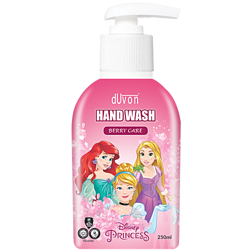 Duvon Disney Handwash - Berry Care, For Girl Kids, Paraben/Sulphate Free, Dermatologically Tested, 250 ml  
