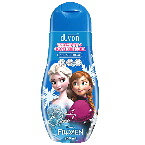 Duvon Disney Frozen Shampoo & Conditioner - Artic Fresh, For Girl Kids, Clean & Soft Hair, 250 ml  