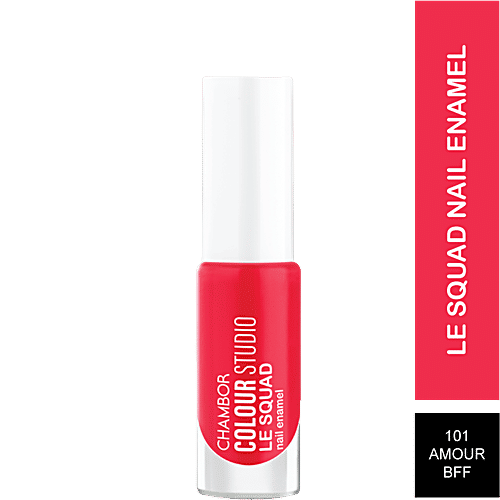 Chambor Colour Studio – Le Squad Nail Enamel, Chip Resistant, Long Wear, Rich Colour, 6 ml 101 Amour BFF