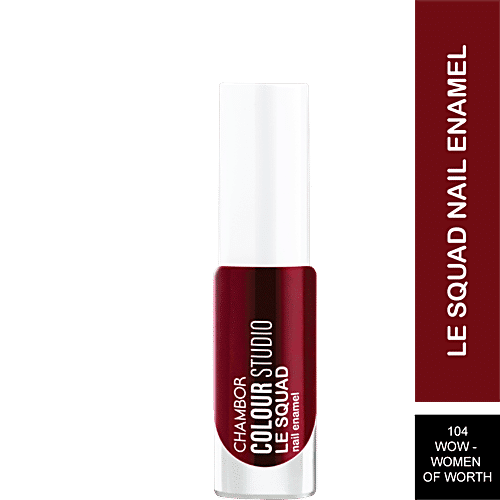 Chambor Colour Studio – Le Squad Nail Enamel, Chip Resistant, Long Wear, Rich Colour, 6 ml 104 Wow-Women Of Worth