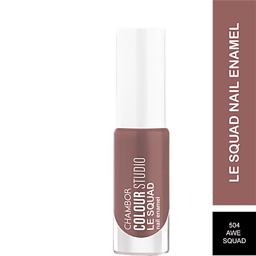 Chambor Colour Studio – Le Squad Nail Enamel, Chip Resistant, Long Wear, Rich Colour, 6 ml 504 Awe Squad 