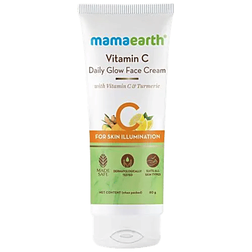 Mamaearth Vitamin C Daily Glow Face Cream - With Turmeric, For Skin Illumination, 80 g  