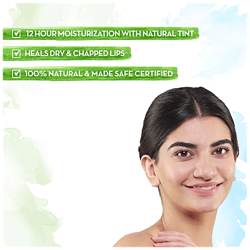 Mamaearth Tinted Lip Balm - 100% Natural, 12 Hours Moisturisation, Lightens Naturally, 2 g Rose 