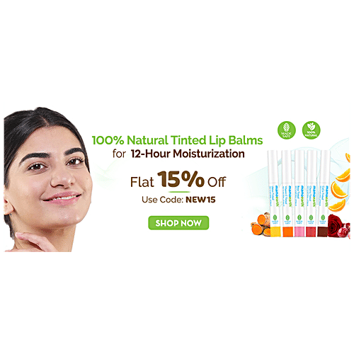 Mamaearth Tinted Lip Balm - 100% Natural, 12 Hours Moisturisation, Lightens Naturally, 2 g Rose 