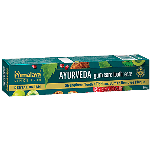 Himalaya Ayurveda Gum Care Toothpaste - With 13 Ayurvedic Herbs, Strengthens Teeth, Removes Plaque, 80 g  