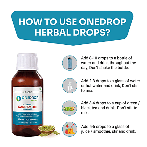 Buy DURMERIC Onedrop Intensive Cardamom Herbal Drops Controls Bad