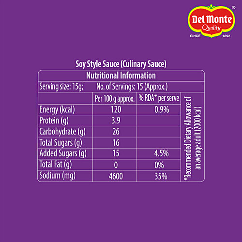 Del Monte Soy Style Sauce, 230 g  