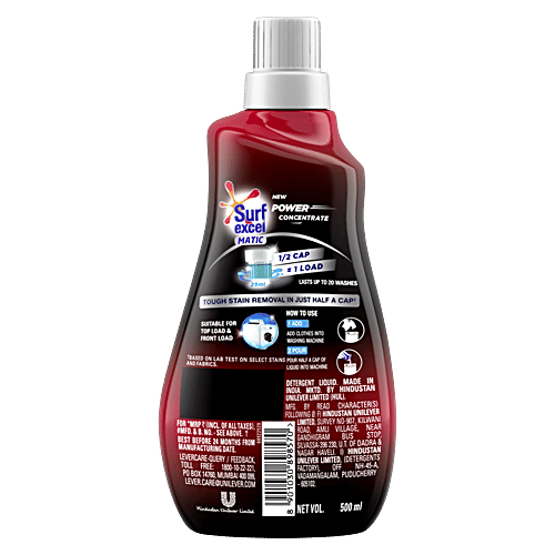 Surf Excel Matic Power Concentrate, 500 ml  
