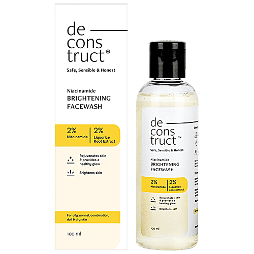 Deconstruct Niacinamide Brightening Facewash - Gently Dissolves Dirt, 100 ml