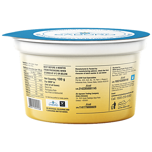 Buy SABORO Shrikhand Amrakand, Indian Yoghurt With Pure Alphonso Mango Online at Best Price of