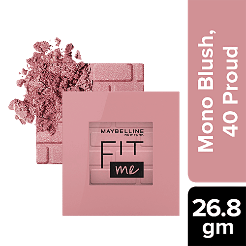 Maybelline New York Fit Me Mono Blush - Long-Lasting Wear, Blends Smoothly, 26.8 g 40 Proud 