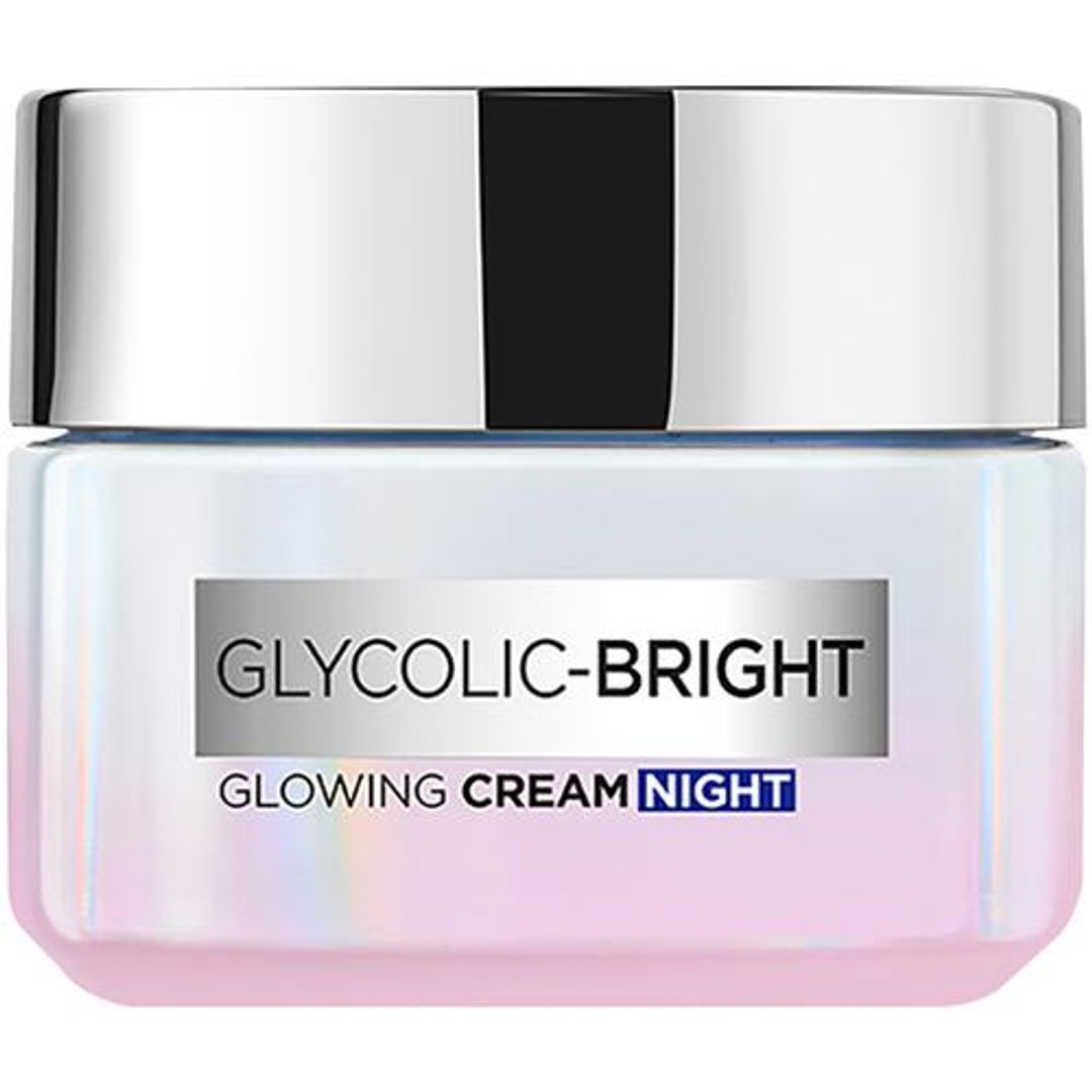 Loreal Paris Glycolic Bright Glowing Night Cream - For Dark Spot Removal & Glowing Skin, 50 ml 