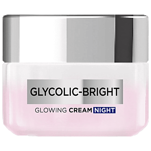 L'Oreal Paris Glycolic Bright Glowing Night Cream - For Dark Spot Removal & Glowing Skin, 50 ml  