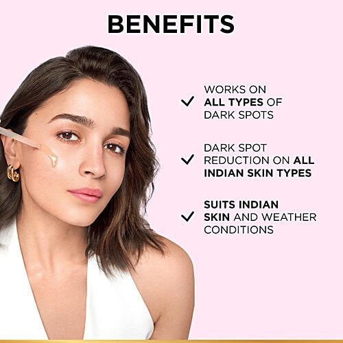 L'Oreal Paris Glycolic Bright 8% [Melasyl + Niacinamide] Face Serum for Brightening Dark Spots, 15 ml  Glycolic Bright 8% Melasyl + Glycolic + Niacinamide Face Serum For Dark Spot & Brightening