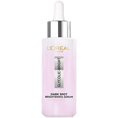 L'Oreal Paris Glycolic Bright 8% [Melasyl + Niacinamide] Face Serum for Brightening Dark Spots, 15 ml  Glycolic Bright 8% Melasyl + Glycolic + Niacinamide Face Serum For Dark Spot & Brightening