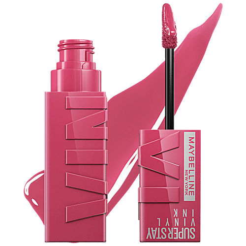 Maybelline New York Superstay Vinyl Ink Liquid Lipstick - High Shine, Long-Lasting, Smudge Proof, 4.2 ml Coy 