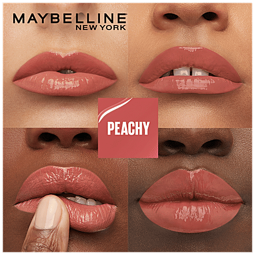 Maybelline New York Superstay Vinyl Ink Liquid Lipstick - High Shine, Long-Lasting, Smudge Proof, 4.2 ml Peachy 