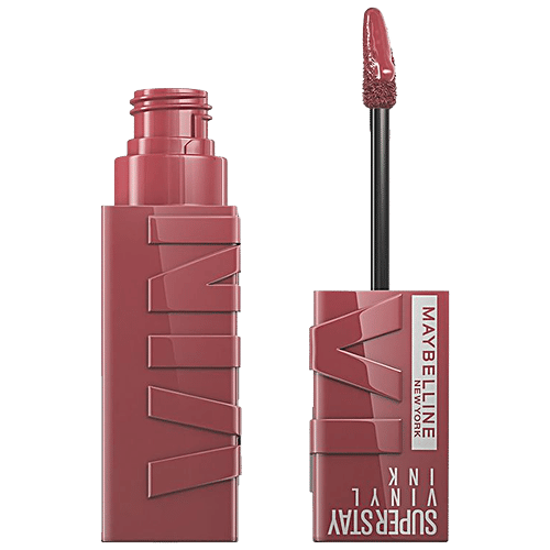 Maybelline New York Superstay Vinyl Ink Liquid Lipstick - High Shine, Long-Lasting, Smudge Proof, 4.2 ml Witty 
