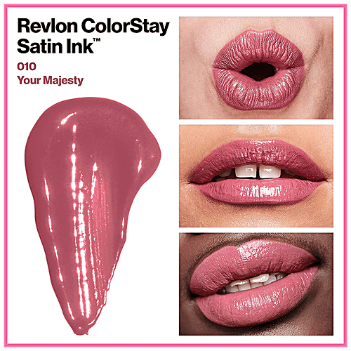 Revlon Colorstay Satin Ink Liquid Lipstick - Long Lasting, Pigmented, 5 ml Your Majesty 