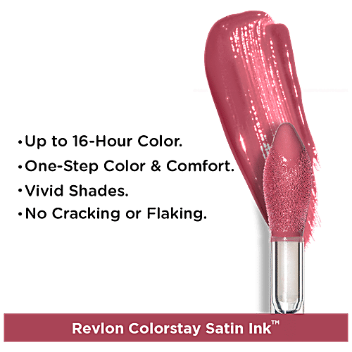Revlon Colorstay Satin Ink Liquid Lipstick - Long Lasting, Pigmented, 5 ml Your Majesty 