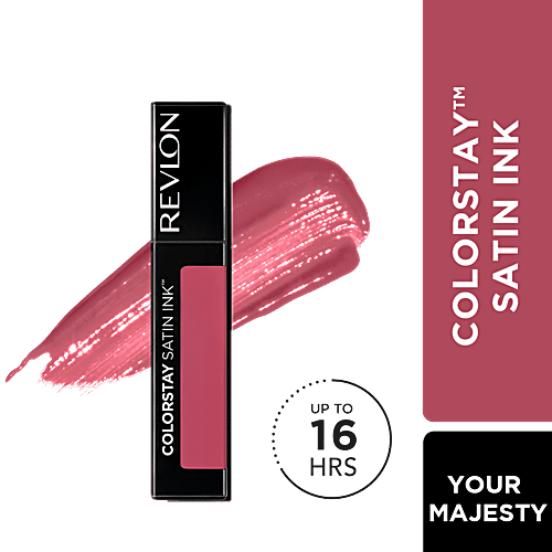 Revlon Colorstay Satin Ink Liquid Lipstick - Long Lasting, Pigmented, 5 ml Your Majesty 