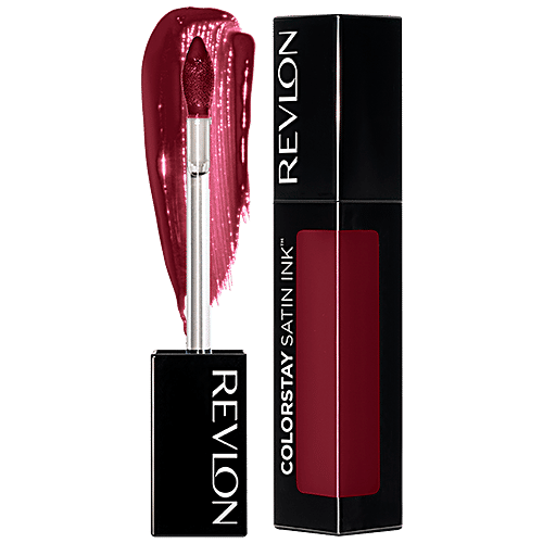 Revlon Colorstay Satin Ink Liquid Lipstick - Long Lasting, Pigmented, 5 ml Partner In Wine