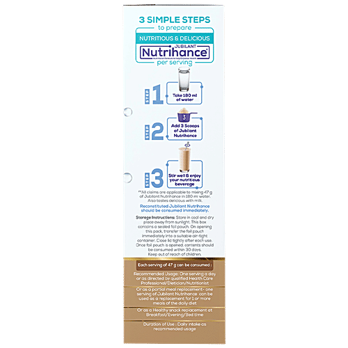 JUBILANT Nutrihance Complete Nutritional Drink - With 50 Vital Nutrients, Chocolate Flavour, 400 g  